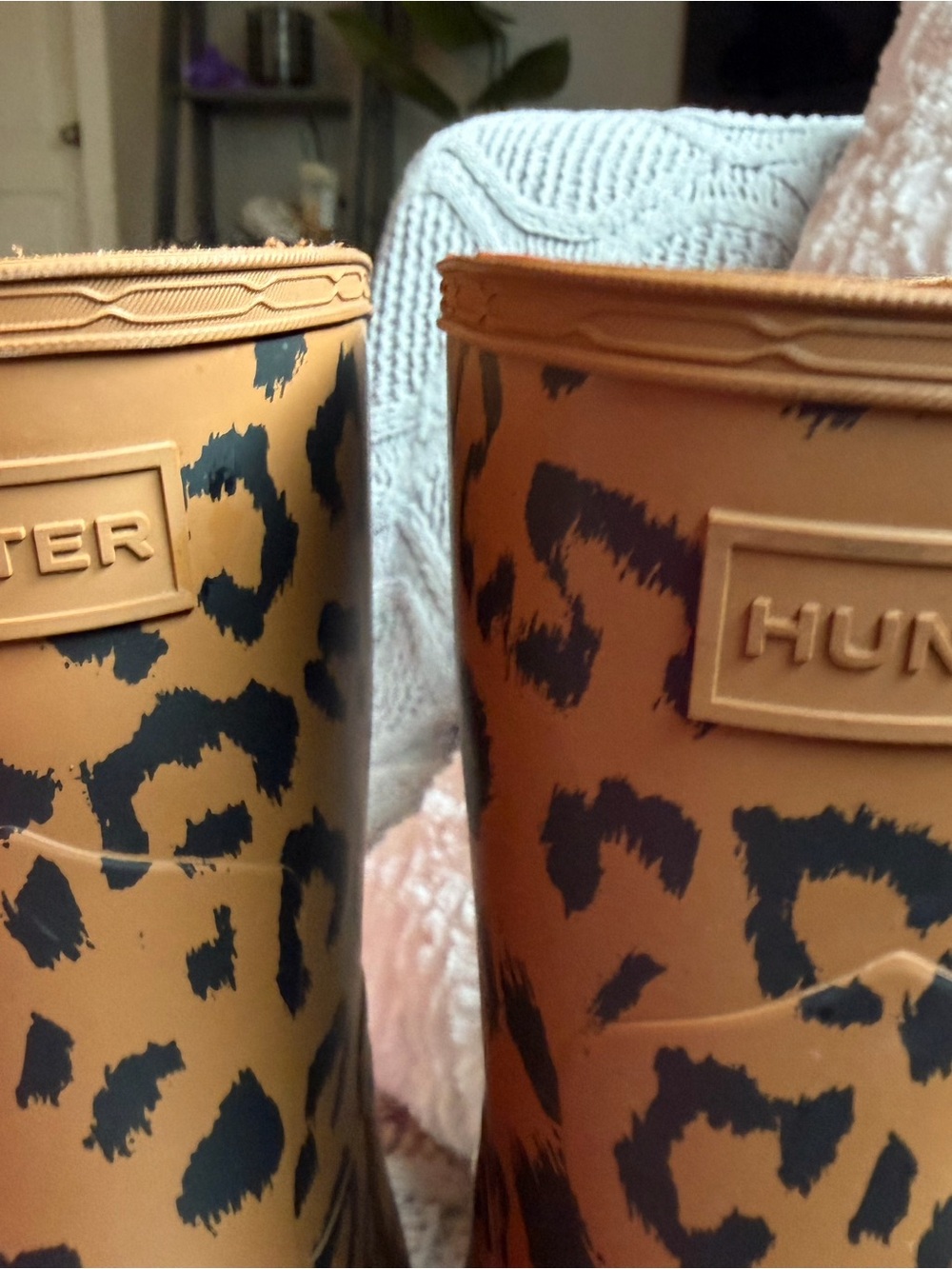 Authentic Hunter Matte Leopard Rain Boots Size 7.5 - Picture 5 of 7